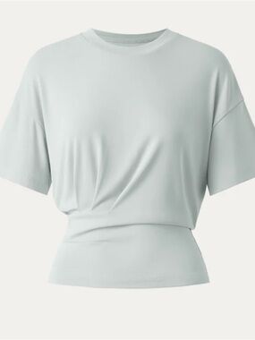 OGL Women’s Light Mint Short Sleeve Waist-Detail Top
